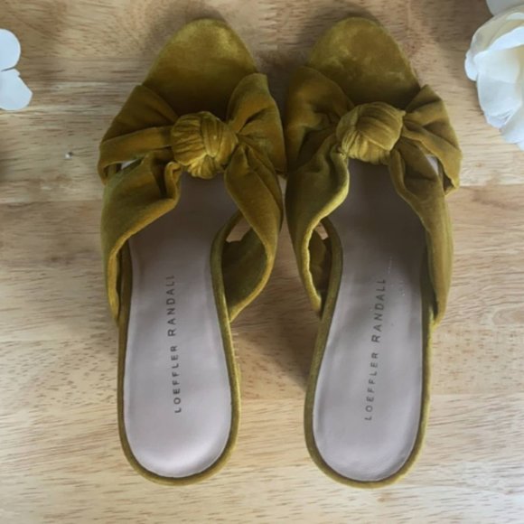 Loeffler Randall Velvet Heeled Sandals Size 6 - Picture 1 of 8